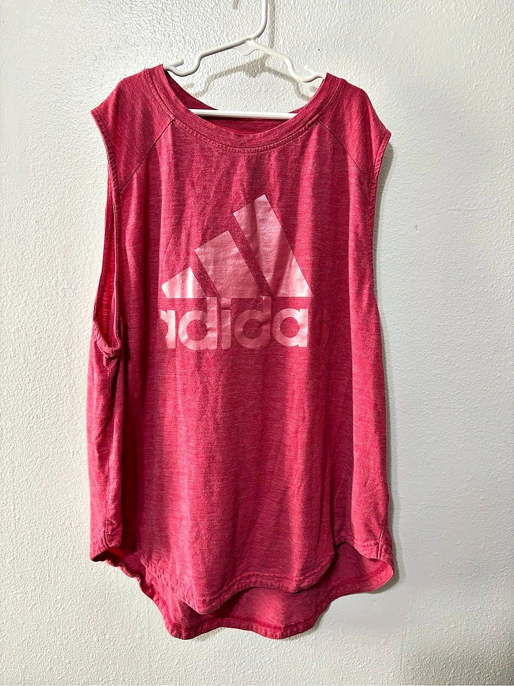 adidas Women's Athletic Tank Top Pink Size Large